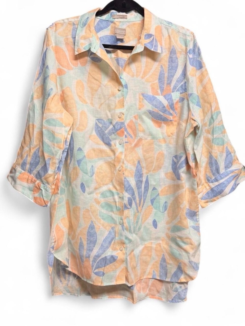 Chico's Multicolor Pastel Button-Up Shirt